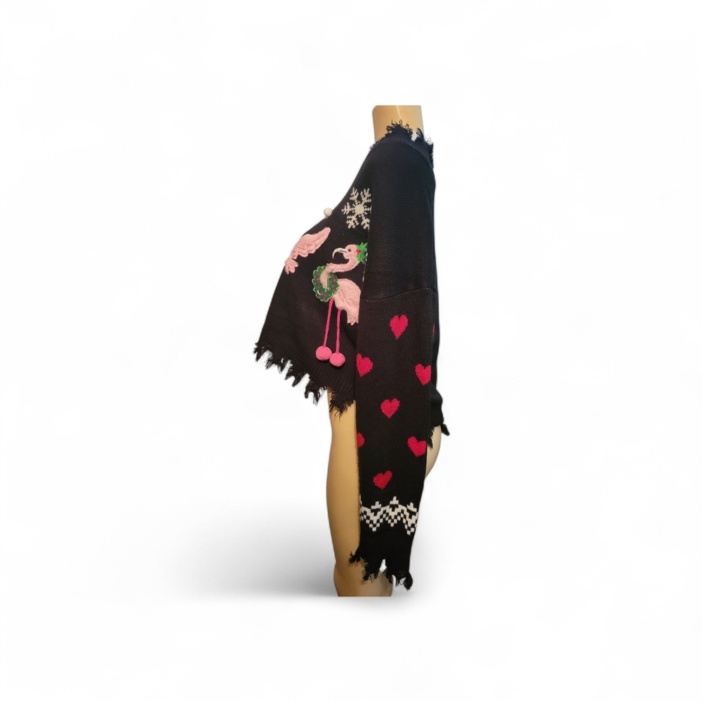 Chic Black Flamingo Sweater - Picture 3 of 5